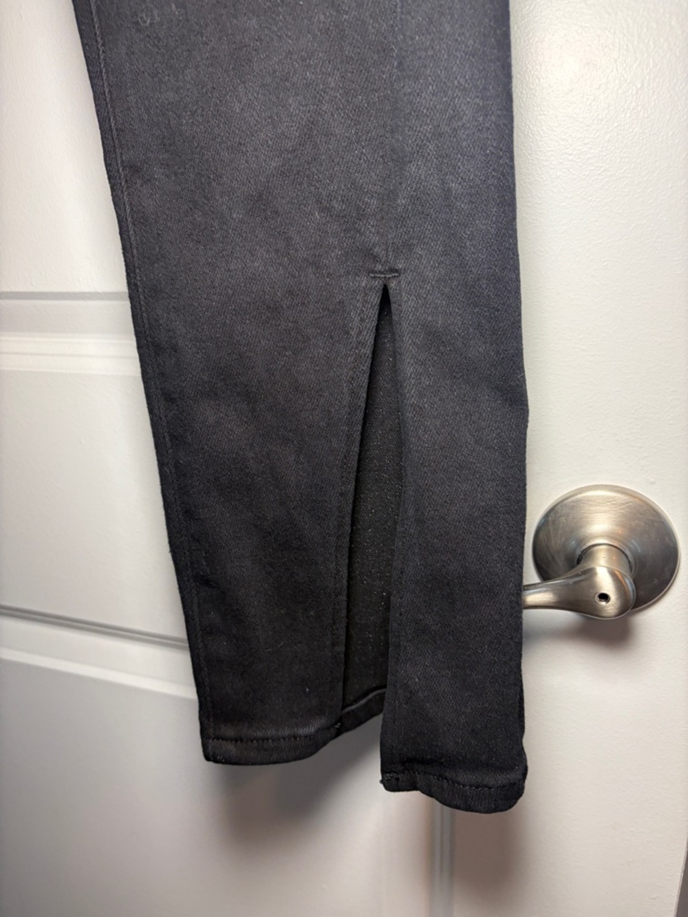 Pistola | Black Slim Flare Jeans with Front Slit - Picture 4 of 7
